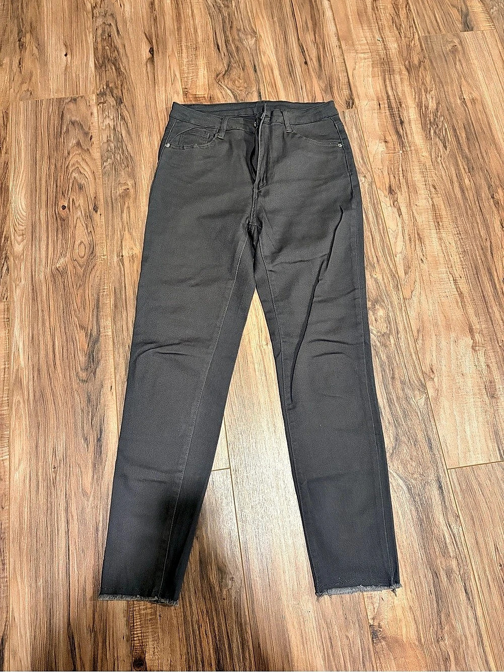 SHEIN Skinny Cotton Pants in Black
